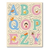 Playful ABC Letters with Cats Kids Area Rug