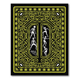 Dancing Skeletons in Ornate Yellow Frame Rug
