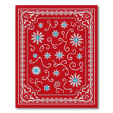 Geometric Modern Red Snowflake Ornate Area Rug