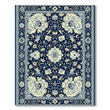 Traditional Persian Navy Blue Persian Floral Area Rug