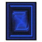 Hypnotic Blue Concentric Frames Area Rug