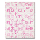 Playful Pink Alphabet Letter Area Rug