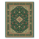 Green Emerald Persian Medallion Area Rug