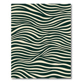 Wavy Zebra Stripe Area Rug Black Beige