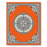 Ornate Orange Medallion Area Rug