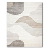 Abstract Beige Wave Abstract Area Area Rug