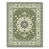 Timeless Green Persian Medallion Area Rug