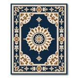Navy Blue Persian Medallion No. 3 Area Rug