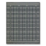Geometric Modern Black White Geometric Grid Woven Area Rug