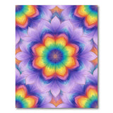 Rainbow Mandala Floral Area Rug