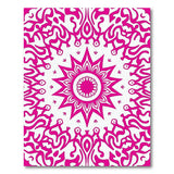 Pink Tribal Sun Mandala Area Rug