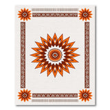 Orange Heritage Tribal Sunburst Medallion Rug