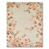 Blush Pink Rose Floral Vintage Floral Vintage Area Rug