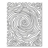 Black and White Hypnotic Swirl Abstract Black White Area Rug