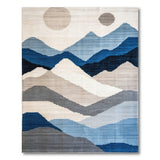 Blue Mountain Peaks Geometric Area Rug