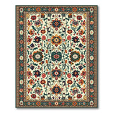 Multi-color and Patterns Vibrant Multi-Color Persian Floral Area Rug