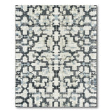 Black White Geometric Trellis Geometric Modern Area Rug