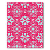 Vibrant Pink Teal Geometric Medallion Area Rug