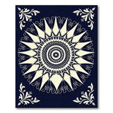 Navy Mandala Sunburst Area Rug