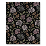 Purple Roses Floral Vintage Area Rug