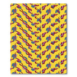 Vibrant Yellow Multi-Color Wavy Abstract Area Rug