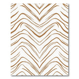 Modern Tan Wavy Stripe Area Rug