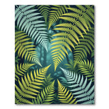 Lush Teal Fern Canopy Area Rug