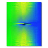 Vibrant Green-to-Blue Radial Wave Area Rug