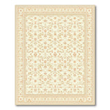 Creamy Beige Floral Persian Area Rug
