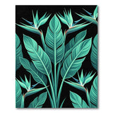 Lush Green Bird of Paradise Leaf Area Rug