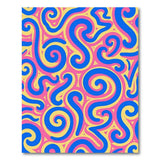 Abstract Area Vibrant Swirl Multi-Color Abstract Area Rug