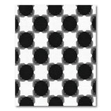Black White Geometric Optical Rug