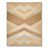 Beige Geometric Triangle Area Rug
