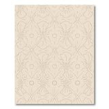 Delicate Beige Floral Outline Area Rug