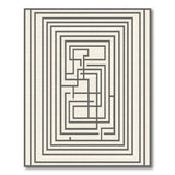 Beige and Neutral Intricate Maze Labyrinth Geometric Area Rug