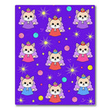 Whimsical Princess Cat Fairy Kids Area Rug
