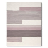 Layered Beige Neutral Geometric Woven Rug