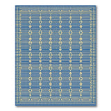 Blue Geometric Diamond Motif Area Rug