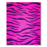 Hot Pink Zebra Stripe Geometric Area Rug