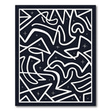 Abstract Geometric Modern Abstract Black White Geometric Area Rug