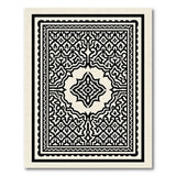 Intricate Black Arabesque Persian Area Rug