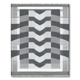 Geometric Black White Woven Area Rug