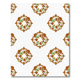 Brown Floral Medallion Persian Rug