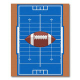 Football Field Cartoon Area Rug