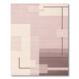 Pink Blush Pink Geometric Area Rug
