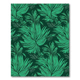Lush Teal Fern Leaf Area Rug