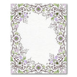 Purple Floral Vintage Border Area Rug