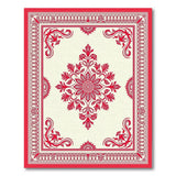 Red Ornate Red Floral Medallion Area Rug