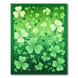 Green Emerald Shamrock Clover Area Rug