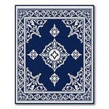 Navy Traditional Persian Navy Blue Traditional Persian Medallion Rug